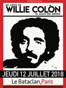 WILLIE COLON - Le Bataclan à Paris (75011) - Le 12 juillet 2018